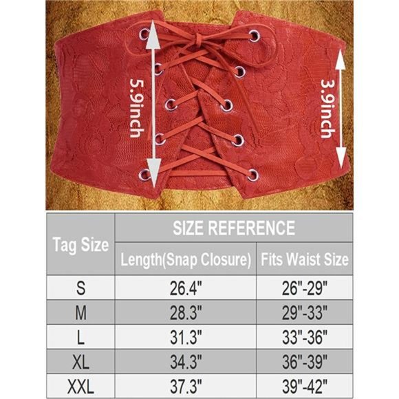 Avidlove Womens Corset Belt Tie Waist Belt Corsets Lace Up Waspie Corset main image 5